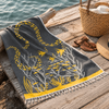 Ocean Throw Dokulu Pamuk Peştamal Füme
