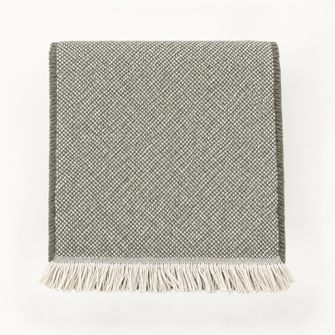 Aura Throw Battaniye 140x190 cm Yeşilimsi Gri