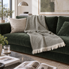 Aura Throw Battaniye 140x190 cm Yeşilimsi Gri