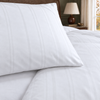 Stripe Premium Pamuk Saten Tek Kişilik Nevresim Takımı 160x220 cm Beyaz