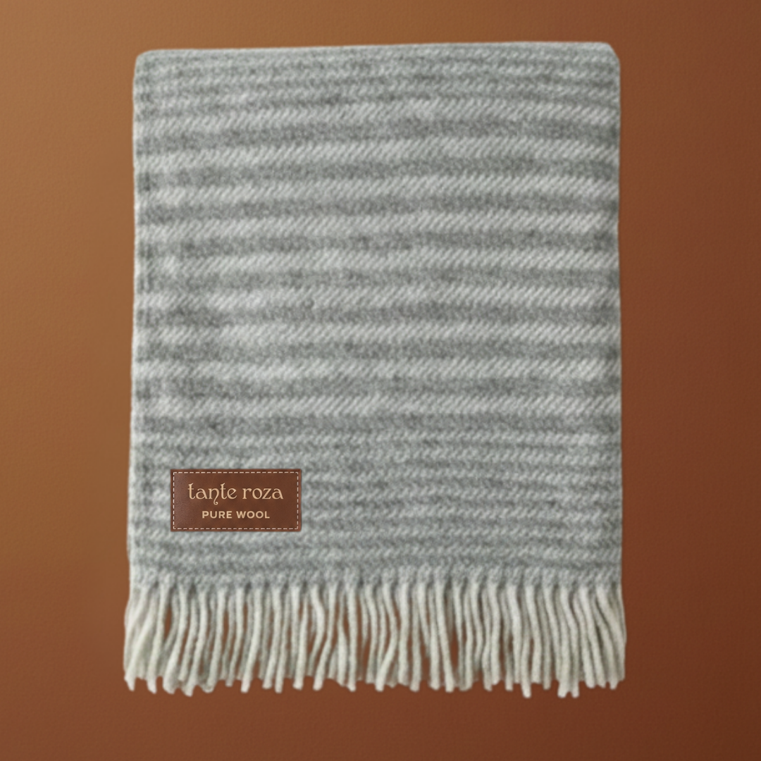 Heritage Tek Kişilik Pure Merino Wool Battaniye Gri (Limited)