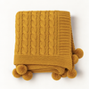 Nova Triko Throw Battaniye 130x150 cm Safran