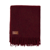 Woolmark Tek Kişilik Saf Yün Battaniye Bordo