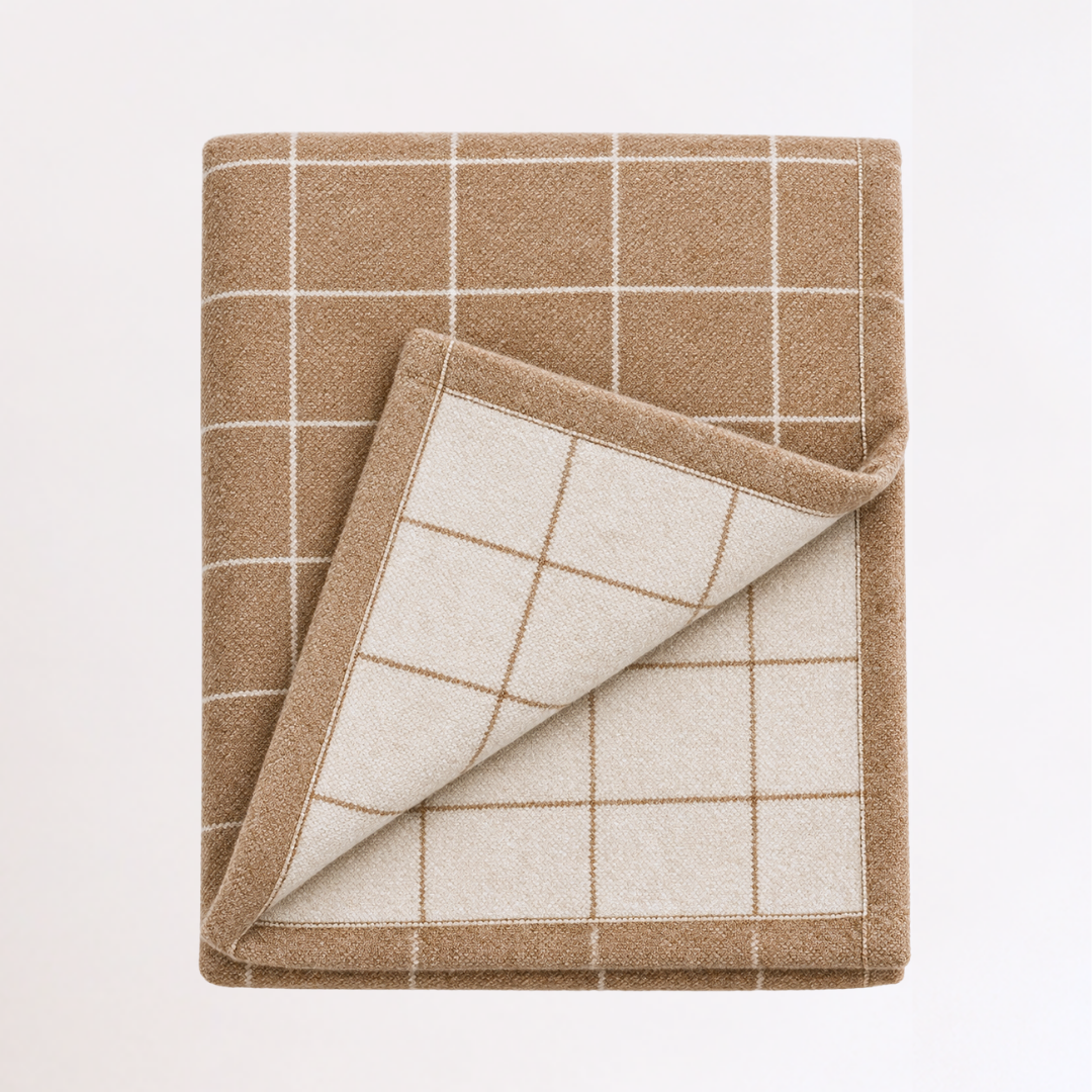 Modena Yünlü Throw Battaniye Camel