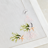 Corallia Nakışlı Keten Runner 50x160 cm Yeşil