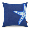 Starfish Premium Kot Nakışlı Kırlent Kılıfı 45x45 cm