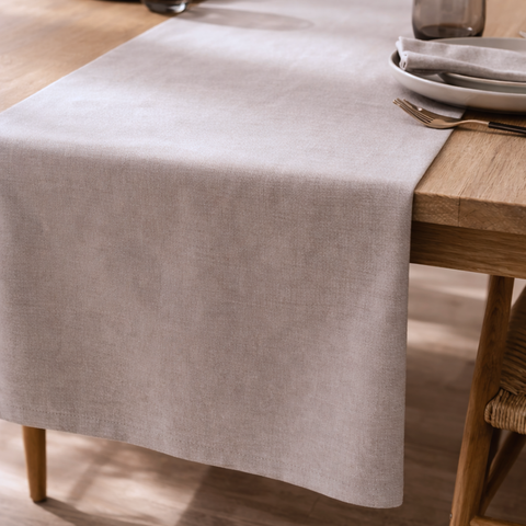 Genoa Dokuma Keten Leke Tutmaz Runner 50x150 cm Vizon