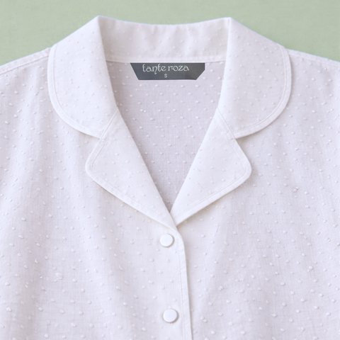 Dreamy Pamuk İşlemeli Kadın Pijama Takımı Beyaz