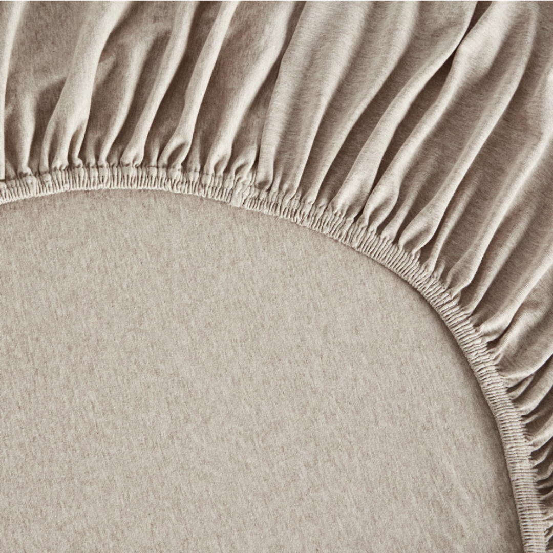 Tek Kişilik Lastikli Bambu Aloe Vera Çarşaf 100x200 cm Kırçıl Kahve