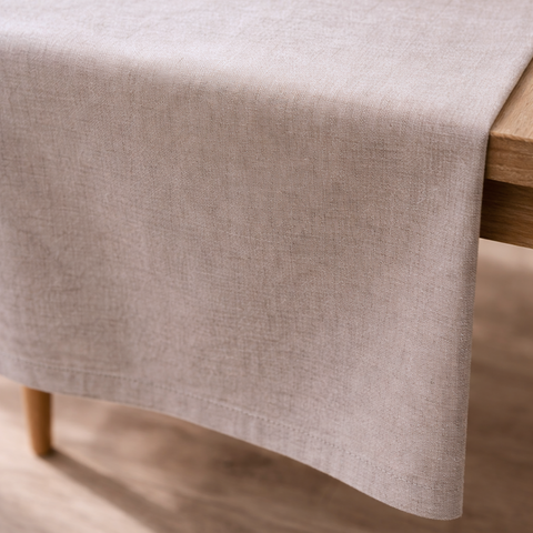 Genoa Dokuma Keten Leke Tutmaz Runner 50x150 cm Vizon