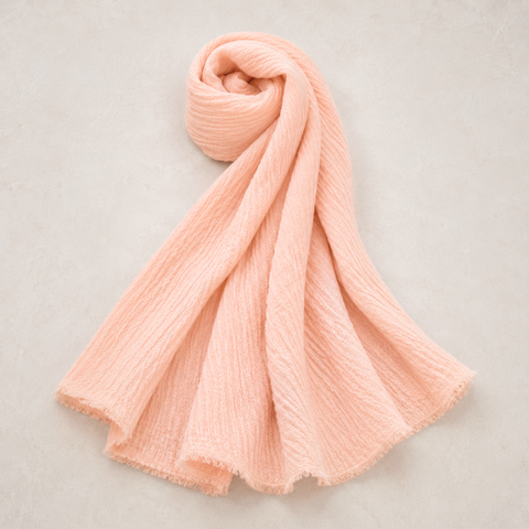 Cyra Bürümcük Dokulu Şal/Pareo Açık Somon