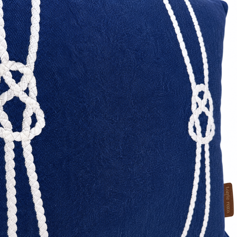 Harbour Premium Denim Nakışlı Kırlent Kılıfı 45x45