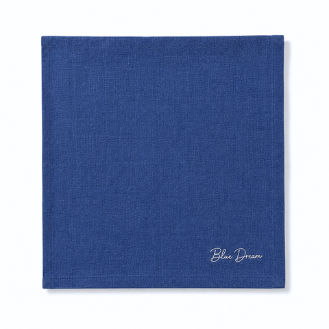 Azul Premium Denim Nakışlı Peçete Seti (4'lü Set)