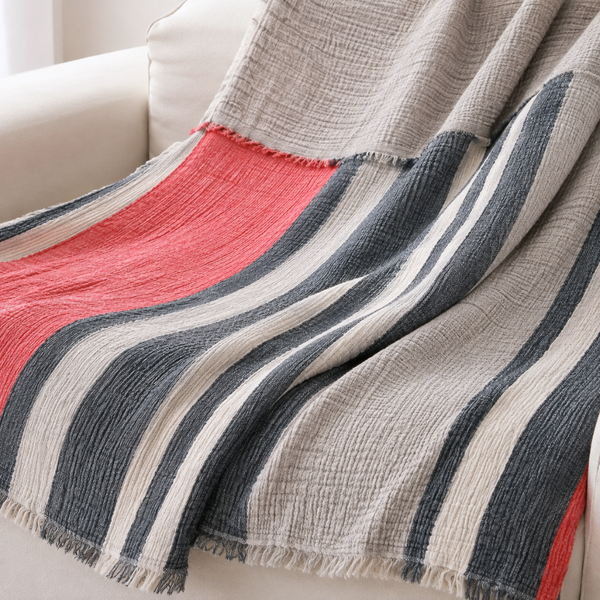 Antibes %100 Pamuk Koltuk Örtüsü 240x250 cm Stripe