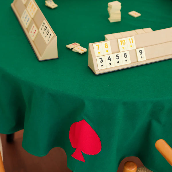 Playmate Premium Çuha Nakışlı Yuvarlak  Oyun Masa Örtüsü Yeşil