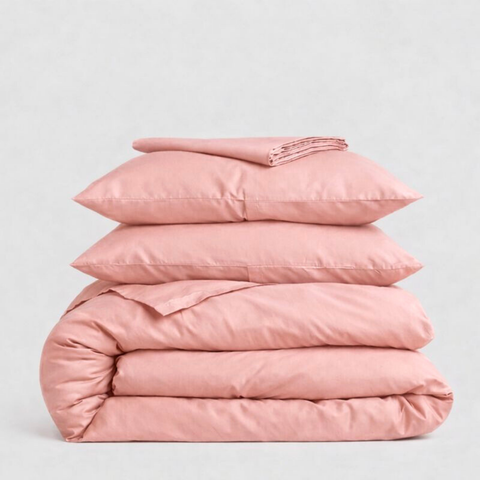 Carly %100 Dokuma Pamuk Çift Kişilik Nevresim Takımı 200x220 cm Pembe