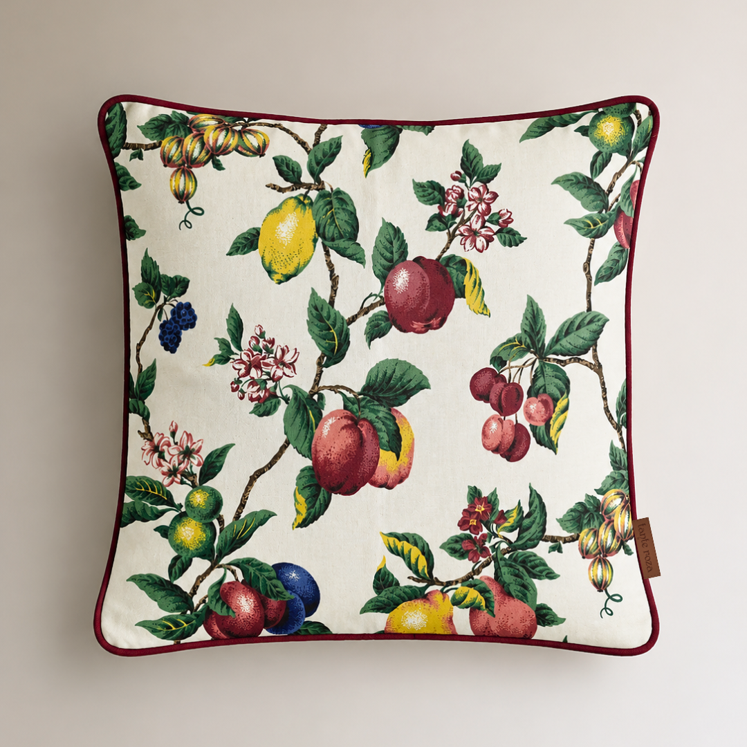 Porto Premium Pamuk Saten Kırlent Kılıfı 45x45 cm Bordo