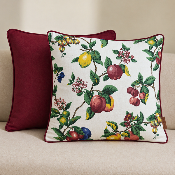 Porto Premium Pamuk Saten Kırlent Kılıfı 45x45 cm Bordo