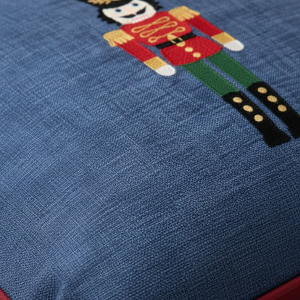 Nutcracker Nakışlı Premium Keten Kırlent Kılıfı