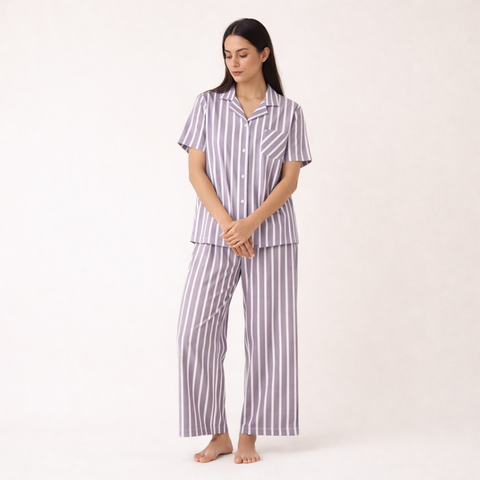 Edan Pamuk Kadın Pijama Takımı Lila