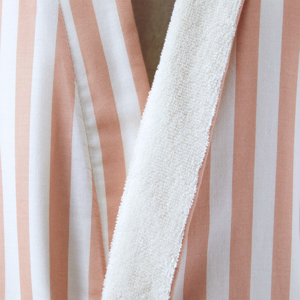 Terra Doubleface Midi Kadın Bornoz/Sabahlık Pudra