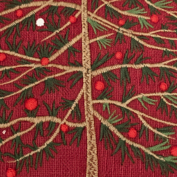 Merry Nakışlı Premium Keten Kırlent Kılıfı 45x45 cm