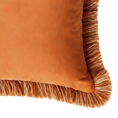 Amber Kenar Detaylı Kadife Kırlent 45x45 cm