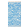 Breeze Throw Dokulu Pamuk Peştamal Mavi