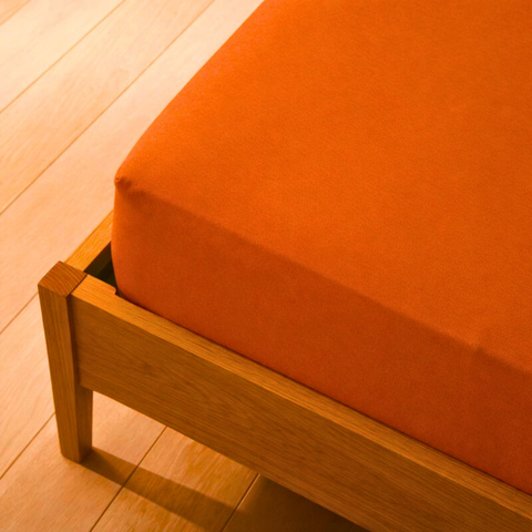 Çift Kişilik Lastikli Bambu Aloe Vera Çarşaf 160x200 Kiremit Turuncu