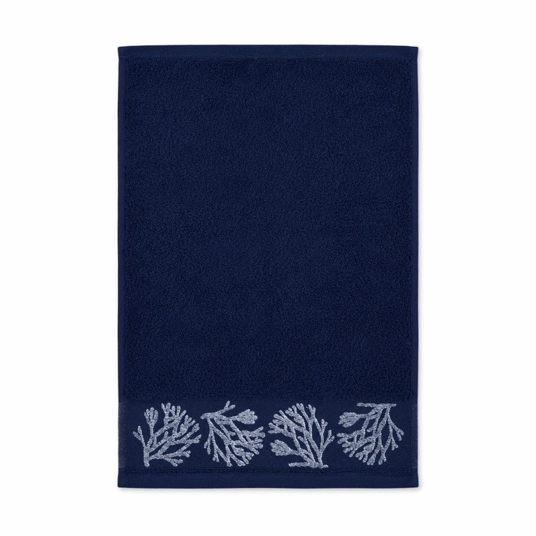 Ocean Reef  %100 Pamuk Kenar Detaylı Yüz Havlusu 40x60 cm