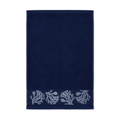 Ocean Reef  %100 Pamuk Kenar Detaylı Yüz Havlusu 40x60 cm