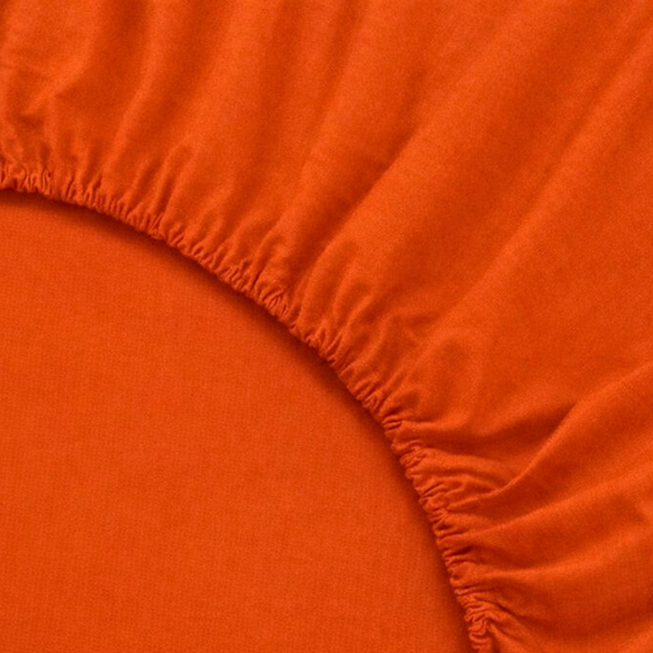 Çift Kişilik Lastikli Bambu Aloe Vera Çarşaf 160x200 Kiremit Turuncu