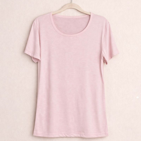 Neaf Bambu Kadın Tişört Pudra