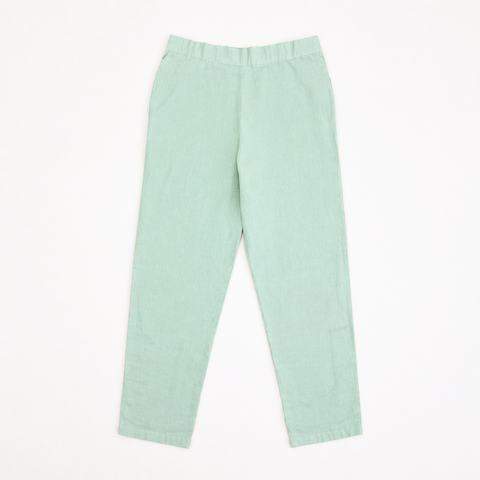 Breeze Keten Kadın Pantolonu Okaliptus