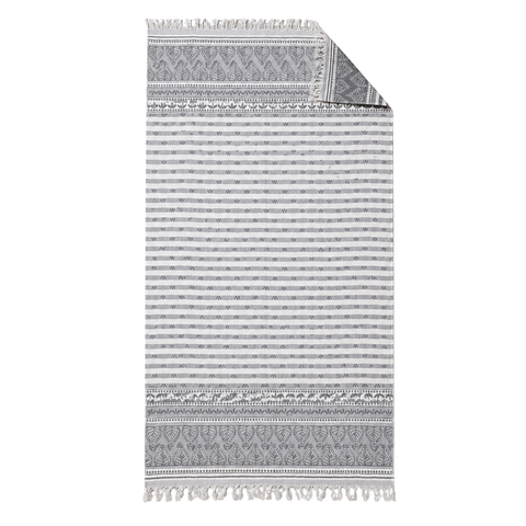Capri Dokulu Pamuk Peştamal Gri