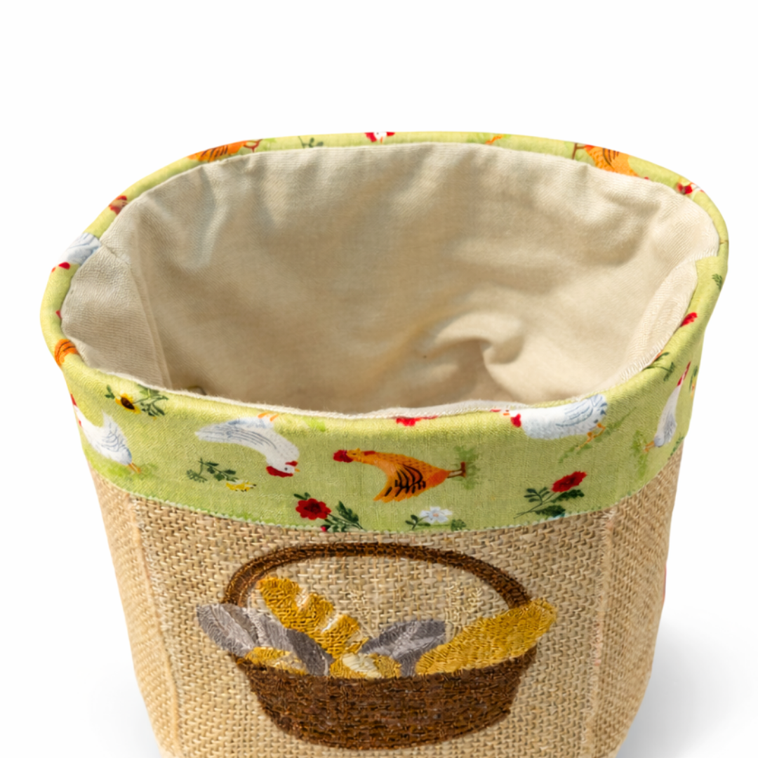 Bread Tasarım Ekmek Organizer Sepeti Krem