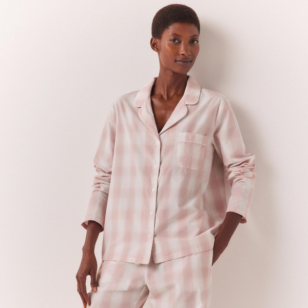 Pink Striped %100 Pamuk Kadın Pijama Takımı