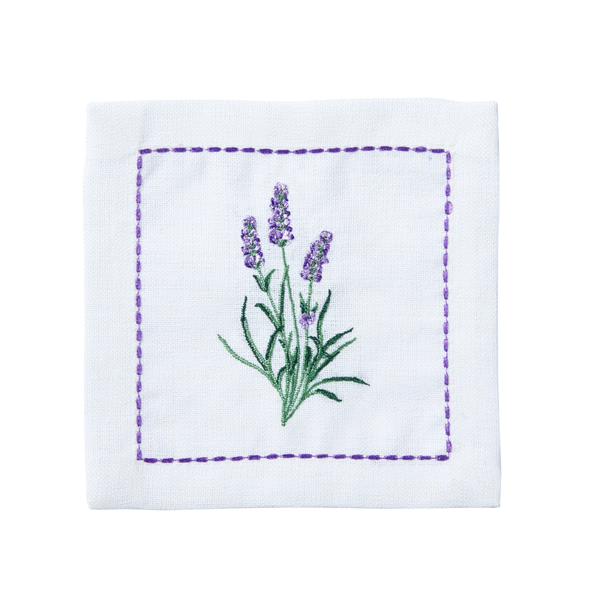 Lavender Nakışlı Leke Tutmaz Kokteyl Peçete 14x14 cm (4'lü Paket)