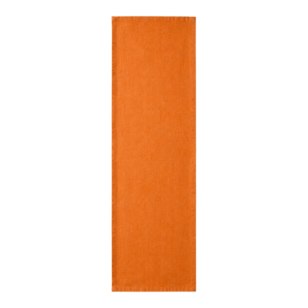 Genoa Dokuma Keten Leke Tutmaz Runner 50x150 cm Turuncu