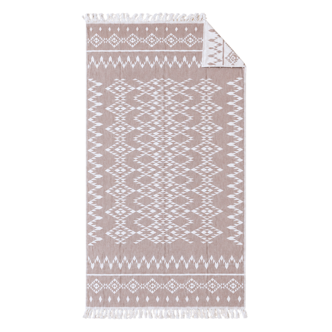 Aztec Dokulu Pamuk Peştamal Terracotta