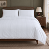Stripe Premium Pamuk Saten Çift Kişilik Nevresim Takımı 200x220 cm Beyaz