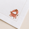 Lobster Nakışlı Keten Peçete Seti (4'lü Set)