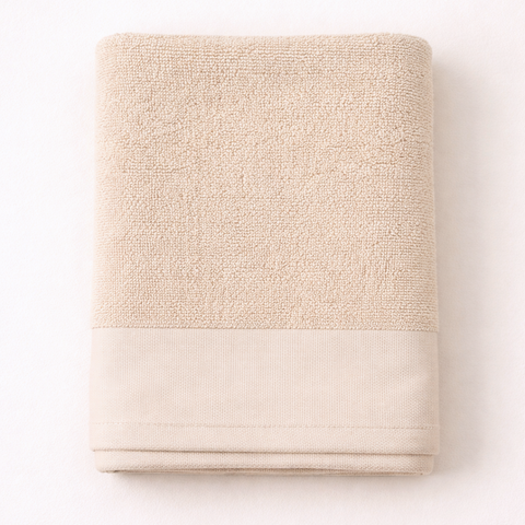 Beige %100 Pamuk Yüz Havlusu 50x70 cm