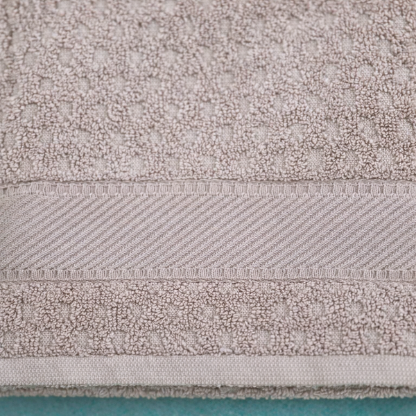 Viona Petek Dokulu %100 Pamuk Yüz Havlusu 60x110 cm Taş