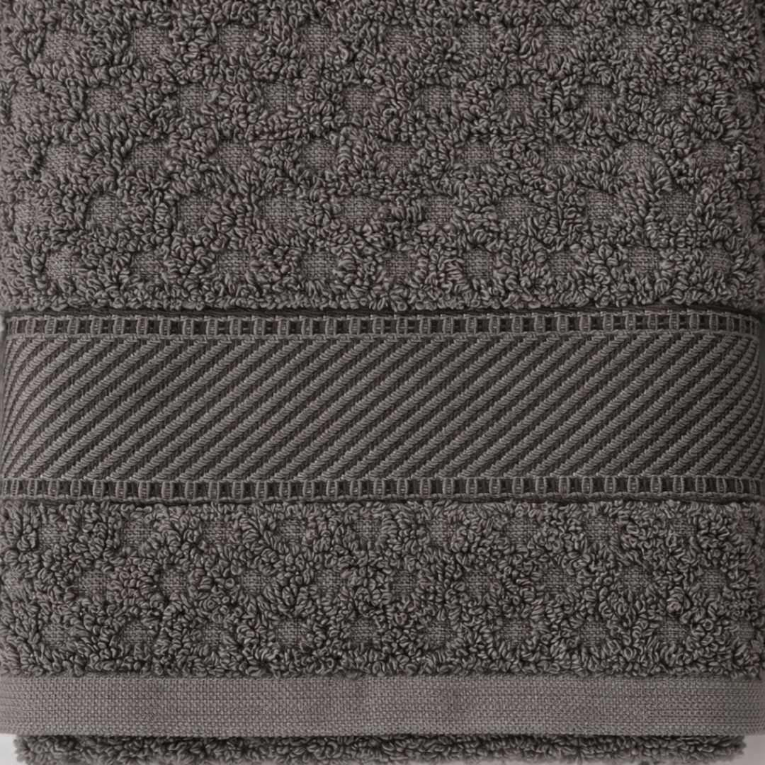 Viona Petek Dokulu %100 Pamuk Yüz Havlusu 60x110 cm Kahve
