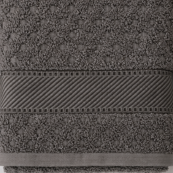 Viona Petek Dokulu %100 Pamuk Yüz Havlusu 60x110 cm Kahve