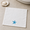 Sea Star %100 Pamuk Nakışlı El Havlusu 30x30 cm Mavi