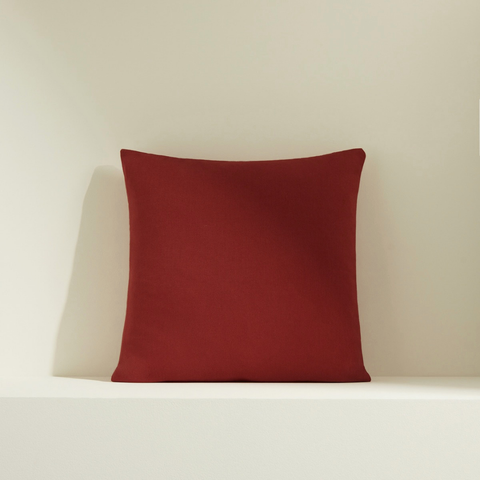 Genoa Dokuma Keten Kırlent Kılıfı Bordo