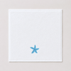 Sea Star %100 Pamuk Nakışlı El Havlusu 30x30 cm Mavi