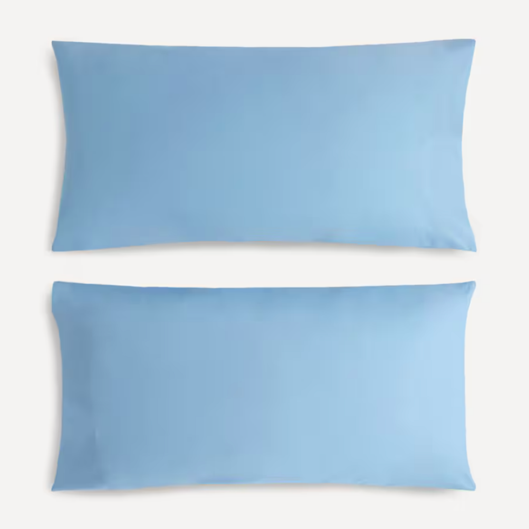 Stella %100 Premium Pamuk Ranforce 2'li 50x70 cm Yastık Kılıfı Mavi